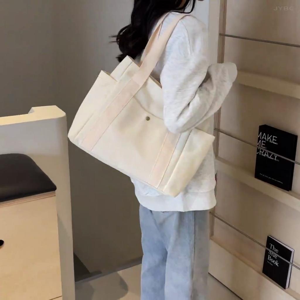 Холщовые сумки-тоут большой вместимости для работы, поездки на работу, сумка для переноски в студенческом стиле, студенческая одежда, сумка через плечо с книгой