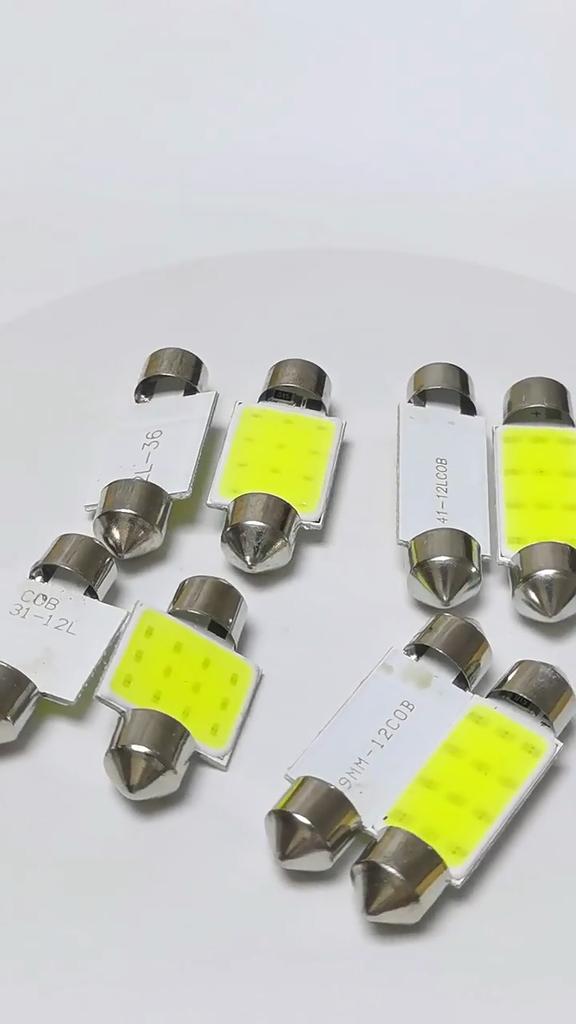 10pcs/Set 31mm 36mm 39mm 41mm Car COB Interior Car LED Bulbs Lamp Interior Dome Lights Plate