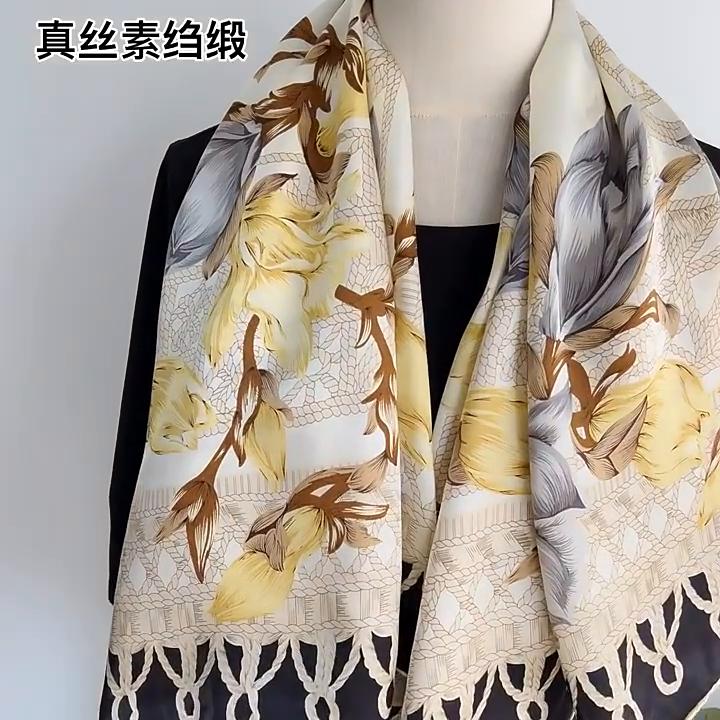 110*110 см квадратный шелковый шарф женский модный принт маленький шейный платок офисный женский пояс для волос носовой платок женский платок шаль шарф