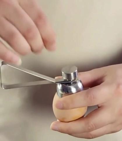 1 шт. Яйцерезка из нержавеющей стали - Легкий инструмент для открывания яиц для сырых, всмятку и сваренных вкрутую яиц - Кухонный инструмент для удаления яичной скорлупы