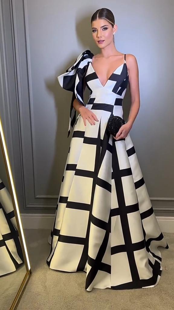 Модное длинное платье с геометрическим узором и высокой талией, элегантное женское вечернее платье, сексуальное женское вечернее платье без рукавов с открытой спиной
