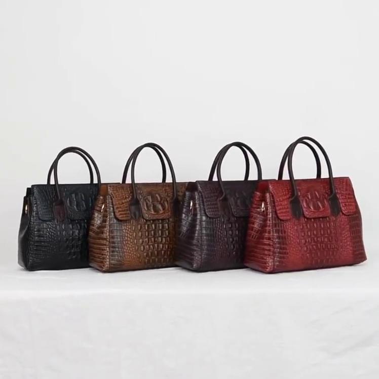 Johnature Модная женская сумка из кожи аллигатора, роскошная сумка большой емкости, мягкие кожаные сумки на ремне, женская повседневная сумка-тоут