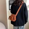 Versatile Crossbody Bag Fashionable Casual Small Square Bag Commuting Shoulder Bag Corduroy Unisex Trend