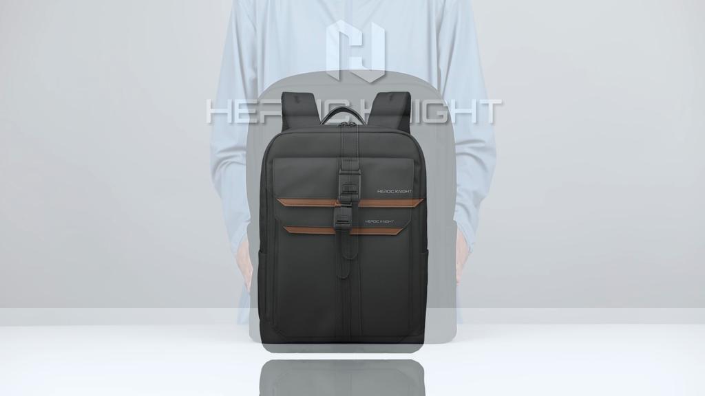 Heroic Knight Стильный деловой рюкзак для мужчин Водостойкий рюкзак для ноутбука 15,6 дюйма Большой вместимости Повседневный рюкзак для работы Университета