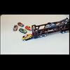 1/50 Alloy Car Transporter with 6 Small Cars Semi-trailer Trailer Model Car Toy