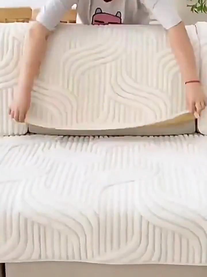 Bohemian Style Thick Plush Sofa Cover -Machine Washable, Pet Friendly, Non Slip Sofa Protection Cover, Decoration for Living Room, Bedroom, and Office