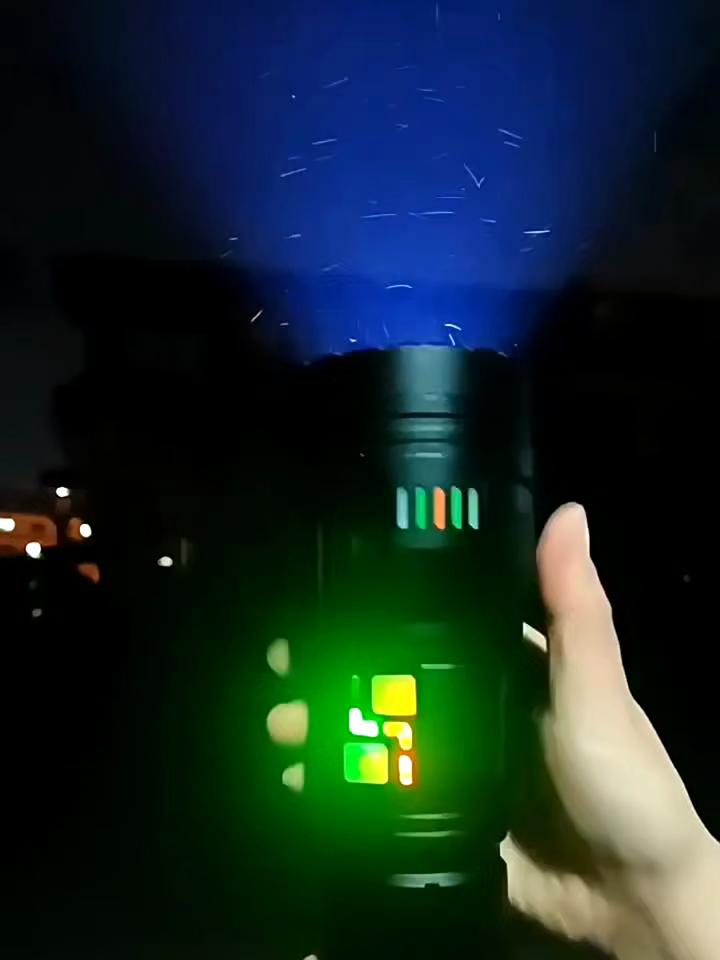 Super Bright Long Range Powerful LED Flashlight Type-C USB Rechargeable Tactical Torch Outdoor Zoomable Flashlight Power Display