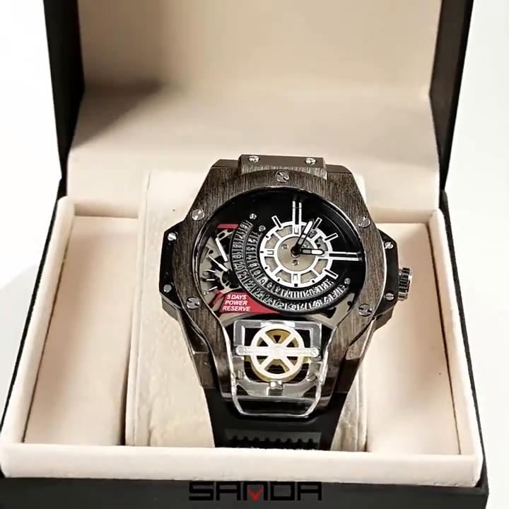 SANDA Новые мужские часы World of Warcraft Drive, модные сионатологические часы с календарем и ночным светом