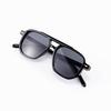 Vintage Double Bridges Men Square Sunglasses Fashion Clear Ocean Lens Eyewear Women Trending Rivets Sun Glasses UV400