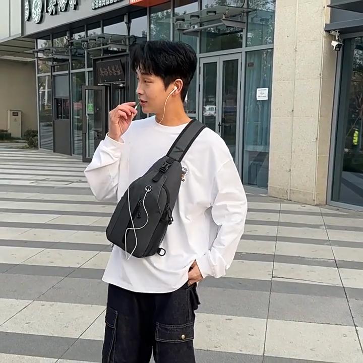 Unisex Chest Bag Simple Storage Bag Lightweight Travel Small Backpack Crossbody Bag Fashion Casual Single Should Bags