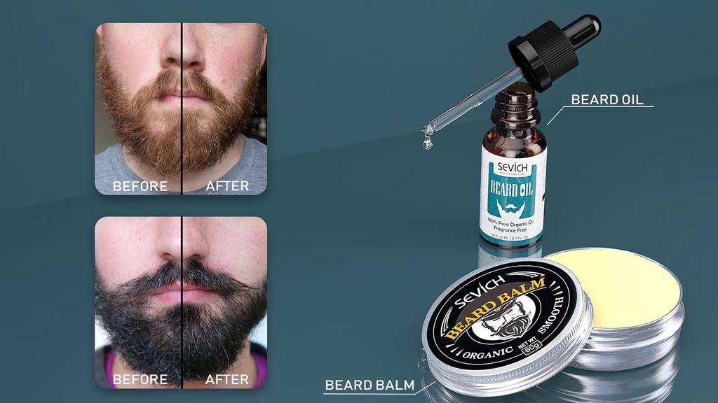 SEVICH 30g/60g Natural Beard Balm Wax For Beard Smoothing Moustache Wax For Men's Beard Care