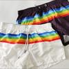 Мужские спортивные шорты для бега на пляже, радужные плавки, брюки, быстросохнущие шорты для серфинга, тренажерный зал, купальный костюм для мужчин