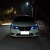 Автомобильные светодиодные мигающие дневные ходовые огни с динамическими поворотниками, Декоративный свет с управлением через приложение с пульта ДУ, Световой сигнал поворота фары