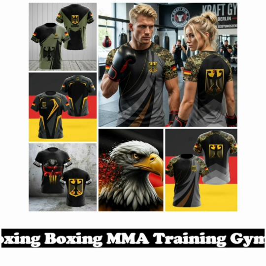 German Germany Flag National Eagle 3D Print Unisex Men Women MMA Kick Boxing Muay Thai T Shirt Quick Dry Short Sleeve Streetwear Retro Vintage Top Tee