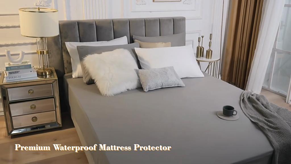Waterproof Fitted Sheet Breathable Anti-Bacteria Solid Color Modern Mattress Cover Urine Double Bedspread Sheets Bed Set