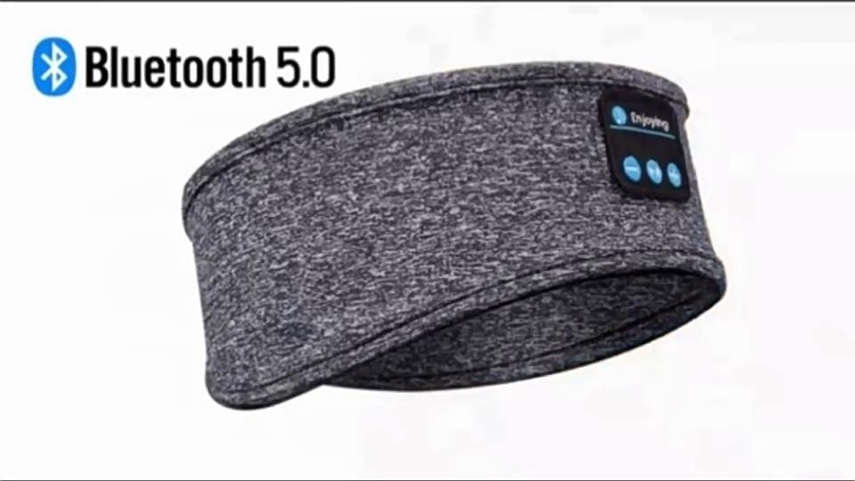 Fone Bluetooth наушники Спортивная повязка на голову для сна Эластичные беспроводные наушники Музыкальная маска для глаз Беспроводная Bluetooth-гарнитура повязка на голову