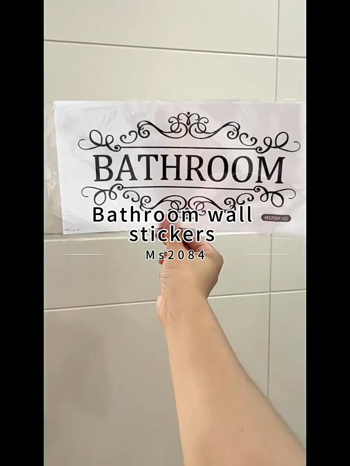 Waterproof Bathroom Wall Sticker PVC Home Art Room Decor Wall Door Stickers Bathroom Decoration Decal Home Supplies