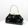 Fashionable Patent Leather Glossy Women's Bag, Red Grand Handbag, Women's One Shoulder Diagonal Cross Bag