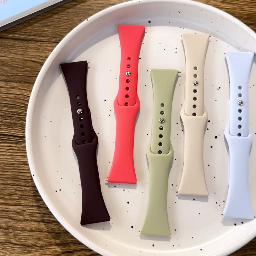 18mm 20mm 22mm Slim Strap For Samsung Galaxy Watch 7/6/5/pro/4 Silicone Bracelet Huawei Watch GT 4-2e-3-3 Pro 46mm Xiaomi Watchbands