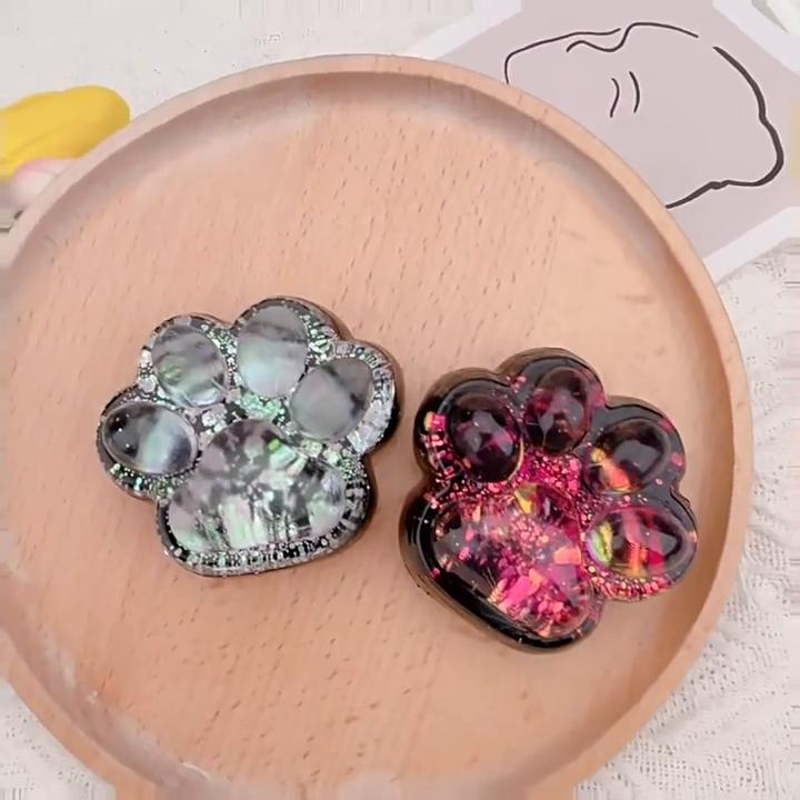 Cute Sequin Cat Claw Squishy Fidget Toy Slow Rebound Stress Relief Toy Pinch Decompression Cat Paw Soft Squeeze Toy