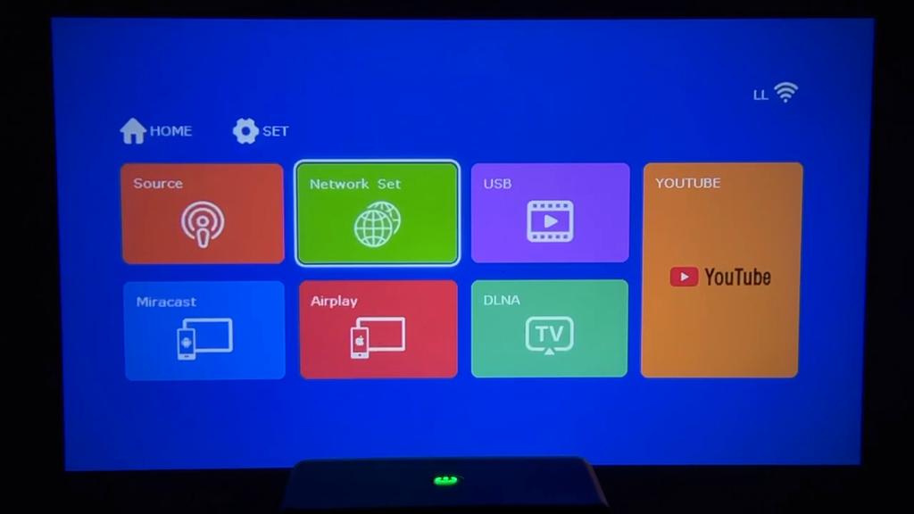 Y7 1280X720p Portable Android 9.0 WIFI Led Home Theater Projector