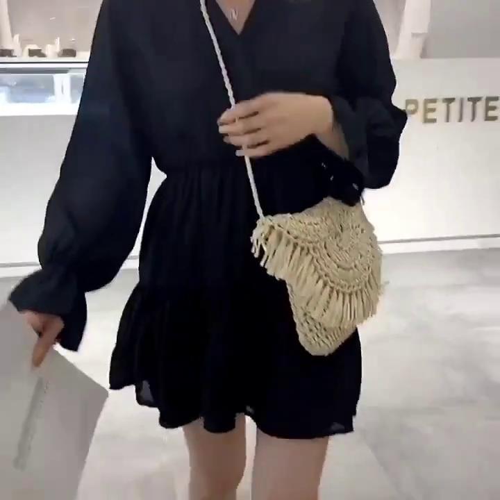 New Straw Bag For Women Handbags Messenger Bags Summer Boho Tassel Crossbody Shoulder Beach Bag Flap