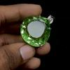 Lab Created Green Topaz 925 Sterling Silver Pendant 94.85 Ct