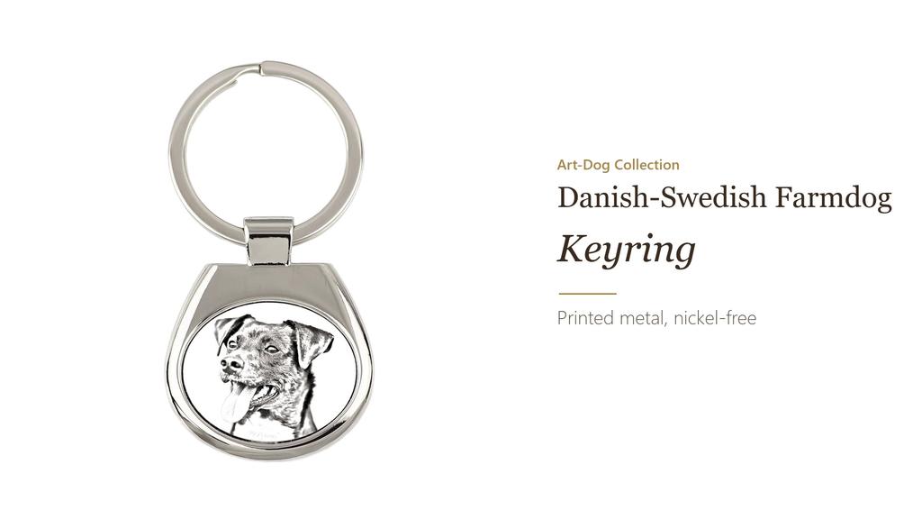 Danish-Swedish Farmdog – Keychain with a dog, keychain with a print | Art-Dog
