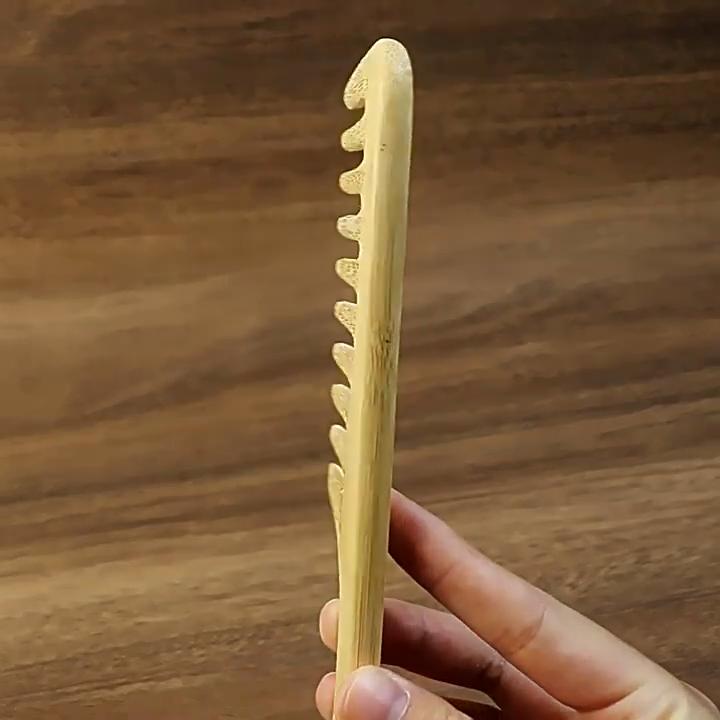 Бамбуковая расческа с широкими зубьями и ручкой, антистатический шампунь для вьющихся волос, распутывающая расческа для волос с большими зубьями