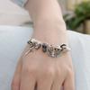 WOSTU 925 Sterling Silver Vintage Skull & Butterfly Charm Pendant Fit Original Bracelet Necklace For Women Jewelry