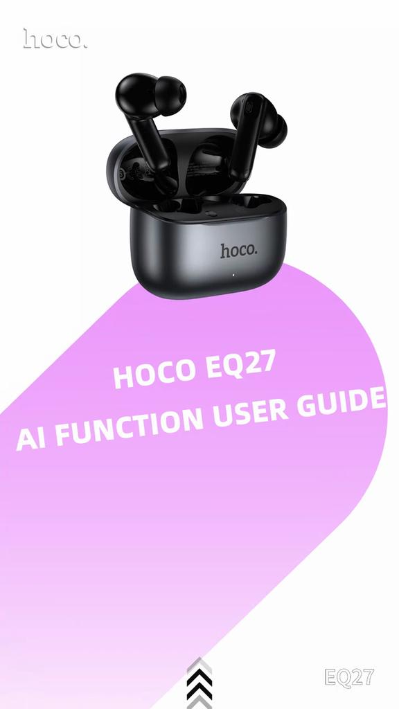 Hoco EQ27: Наушники Bluetooth 5.4 с AI-переводом, шумоподавлением и временем работы 28 часов, ANC&ENC