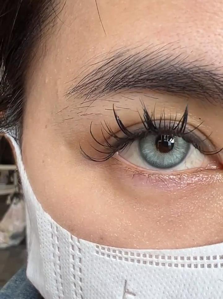 MillCreek 2pcs Color Contact Lens Yearly Use 14.2MM Contact Lenses with Grade  Blue Short Sightedness Soft and Comfortable