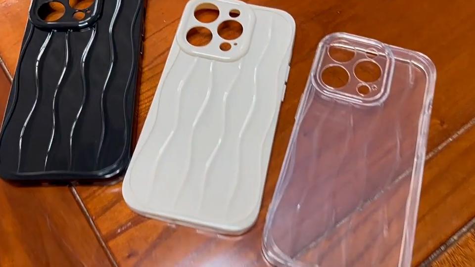 Мягкий прозрачный чехол для телефона с эффектом водной ряби для iPhone 11 12 13 14 15 Pro Max, противоударный силиконовый бампер