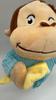 New Cute Curious George Monkey Plush Toy in Pajamas Cute Monkey Stuffed Doll with Banana Soft Animal Plushie Home Sofa Decor Gift for Kid Cartoon Fans