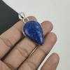 Natural Lapis Lazuli Gemstone Silver Pendant In 925 Sterling Silver - Handmade Pear Design, Everyday Wear Jewelry Thyanksginig Gift