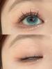 2pcs Colored Contact Lens Yearly Blue Green Dia:14.5MM Myopia Lenses Prescription Soft Lens Grade Eye Makeup Cosplay Contact Lens Big Doll Eye
