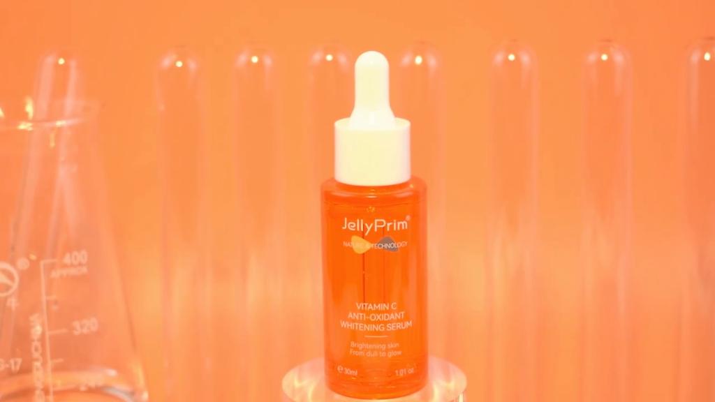 JellyPrim Vitamin C Serum Set for Face Eye Cream Eye Bag Dark Circle Vitamin Face Cream Whitening Toner Skin Care Kit Anit-Aging