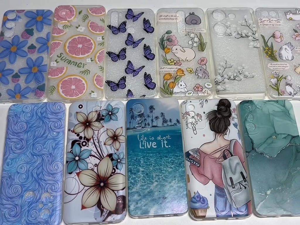 Cellphone Case For Vivo X70 X80 Pro Plus X200S X27 X21 X60 Beautiful Flower Pattern Transparent TPU Advanced Anti Slip Protective Shell For Vivo Cover