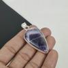 Chevron Amethyst Gemstone Silver Pendant In 925 Sterling Silver - Handmade Pear Design, Everyday Wear Jewelry Party Wear Gift