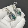 Natural Abalone Shell Gemstone Earrings, 925 Sterling Silver Earring, Handmade Boho Silver Jewelry Dangle Earrings, Birthday Gifts