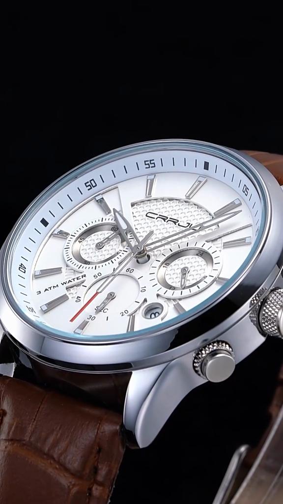 CRRJU-2212L Belt Six-pin Chronograph Watch Fashion Men's Watch Business Men's Watch