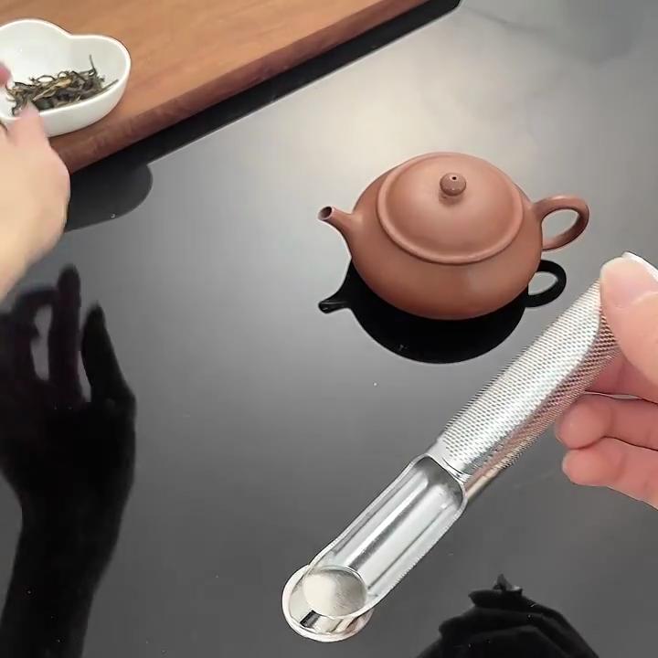 Чайное ситечко с очень мелкой сеткой для рассыпного чая из нержавеющей стали с длинной ручкой, заварник-диффузор для листового чая, кофе, специй, напитков