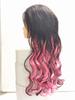 Выделенные волосы цвета пианино, накладные волосы, одна часть с 5 клипсами, длинные волнистые волосы, коричневые, красные, синие, разноцветные волосы