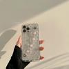Новая 3D милая цветочная цепочка на запястье для телефона, мягкий чехол для телефона для iPhone 16 15 14 13 Pro Max Plus, розовый цветок, защитный чехол с прозрачной линзой