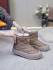 Женские модные повседневные зимние ботинки с толстой флисовой подкладкой, водонепроницаемая хлопковая обувь, универсальные зимние теплые удобные короткие ботинки