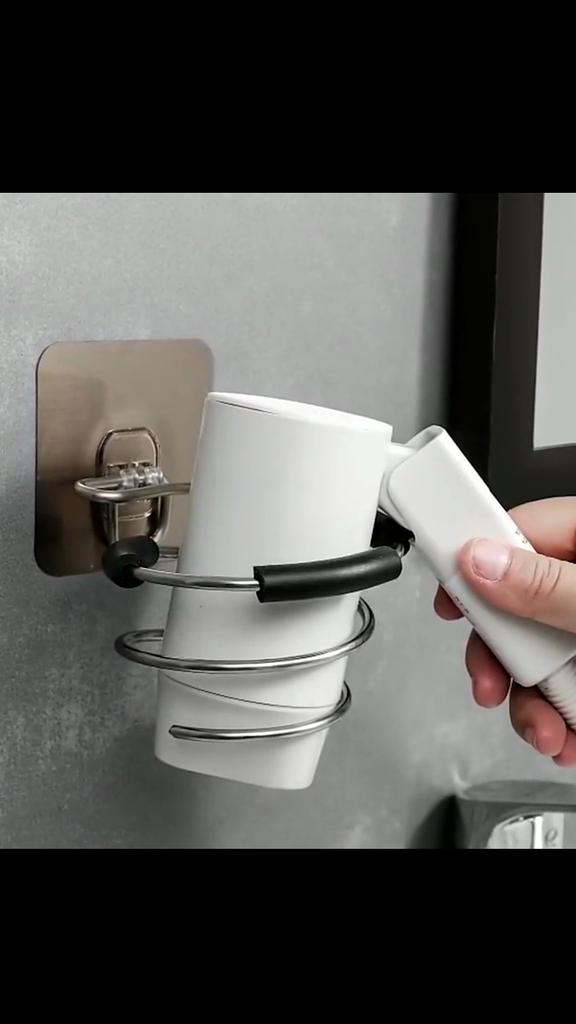 Anti-rust Stainless Steel Hair Dryer Holder Hair Dryer Rack Stand Rack Shelf Bathroom Accessories