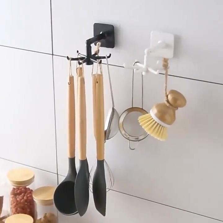 Kitchen Hook Multi-Purpose Hooks 360 Degrees Rotated Rotatable Rack For Organizer and Storage Spoon Hanger Accessories