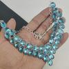Ожерелье из серебра 925 пробы с драгоценным камнем Swiss Blue Topaz, серебряное ожерелье Swiss Blue Topaz для жены, ожерелье унисекс, подарок на Пасху