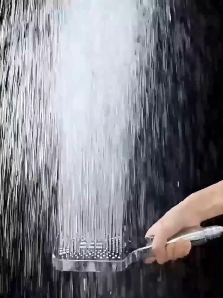 High Pressure Square Shower Head 3 Spray Settings Handheld Bathroom Shower Sprayer Water Saving Rain Spray