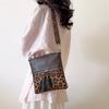 Женская ретро многослойная сумка на плечо с леопардовым принтом для мобильного телефона
